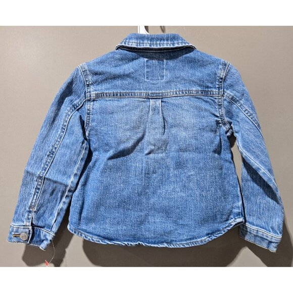 Cat & Jack Toddler Girls' 4T Embroidered Daisy Accents Snap Front Denim Jacket - Picture 3 of 6
